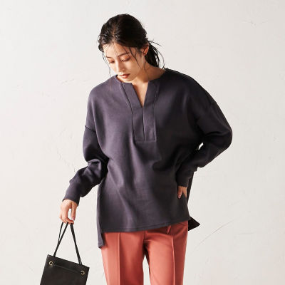 ＜Droite lautreamont (Women)＞【ＷＥＢ限定】キーネックダブルカットソー