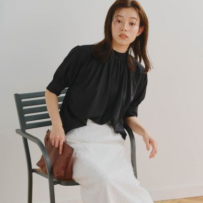 フロントギャザーカットソー≪洗濯機で洗える≫