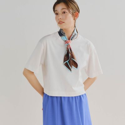 ＜Droite lautreamont (Women)＞クロップド丈Ｔシャツ≪洗濯機で洗える≫