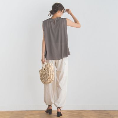 クレープジョーゼットロゴＴシャツ≪洗濯機で洗える≫