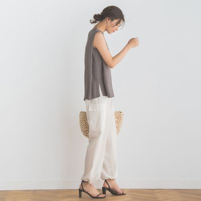 クレープジョーゼットロゴＴシャツ≪洗濯機で洗える≫