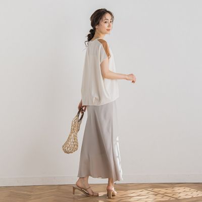 【ＷＥＢ限定】カットジョーゼット肩ラメプルオーバー≪手洗い可能≫