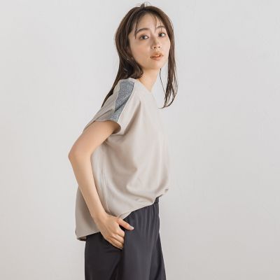 ＜Droite lautreamont (Women)＞【ＷＥＢ限定】カットジョーゼット肩ラメプルオーバー≪手洗い可能≫