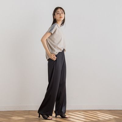 【ＷＥＢ限定】カットジョーゼット肩ラメプルオーバー≪手洗い可能≫