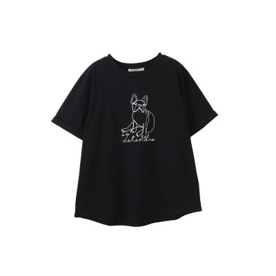 【ＷＥＢ限定】フレンチブルドッグ刺繍Ｔシャツ≪手洗い可能≫