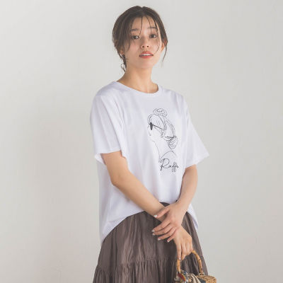 ＜Droite lautreamont (Women)＞【ＷＥＢ限定】オンナノコガラＴシャツ≪手洗い可能≫