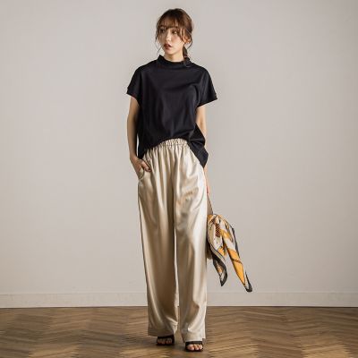 スムースハイネックＴシャツ≪手洗い可能≫