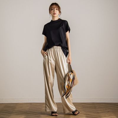 スムースハイネックＴシャツ≪手洗い可能≫