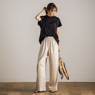 スムースハイネックＴシャツ≪手洗い可能≫