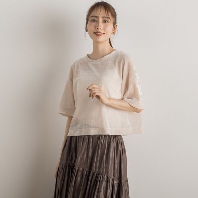 シアーカームメッシュプルオーバー≪手洗い可能≫