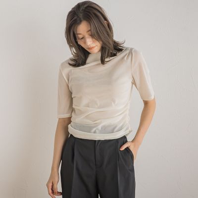シアーベロアドレープトップス≪手洗い可能≫