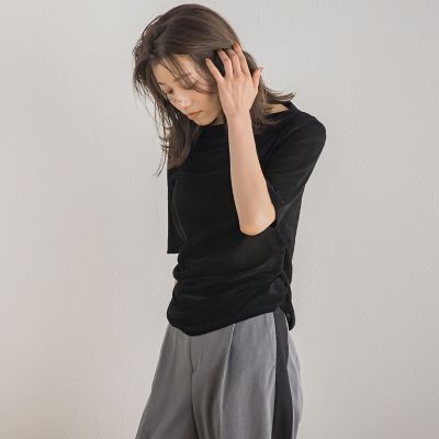シアーベロアドレープトップス≪手洗い可能≫