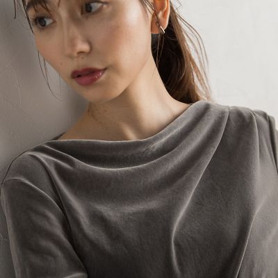 シアーベロアドレープトップス≪手洗い可能≫
