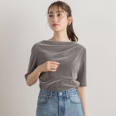 シアーベロアドレープトップス≪手洗い可能≫