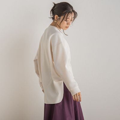 ダブルクロスジョーゼットプルオーバー≪手洗い可能≫