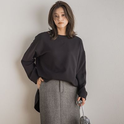ダブルクロスジョーゼットプルオーバー≪手洗い可能≫