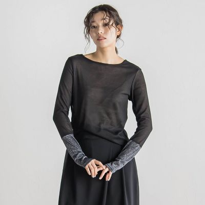 Droite lautreamont (Women)/ドロワットロートレアモン 2WAYラメカフスインナー≪洗濯機で洗える≫