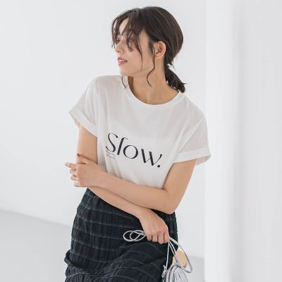 ドライタッチコットンロゴＴシャツ≪洗濯機で洗える≫