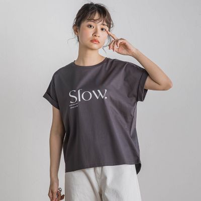 ドライタッチコットンロゴＴシャツ≪洗濯機で洗える≫