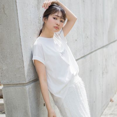 ドライタッチコットンロゴＴシャツ≪洗濯機で洗える≫