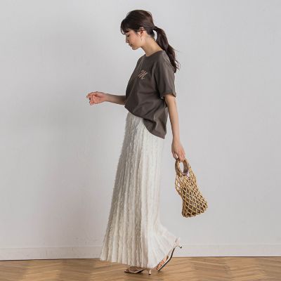 ロゴブローチ風Ｔシャツ≪手洗い可能≫