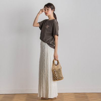 ロゴブローチ風Ｔシャツ≪手洗い可能≫