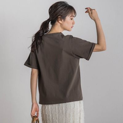 ロゴブローチ風Ｔシャツ≪手洗い可能≫