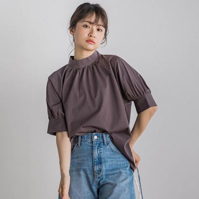 ＜Droite lautreamont (Women)＞シルケットギャザープルオーバー