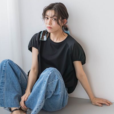 ドライタッチコットンドロストプルオーバー≪洗濯機で洗える≫