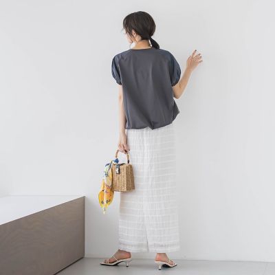 ドライタッチコットンドロストプルオーバー≪洗濯機で洗える≫