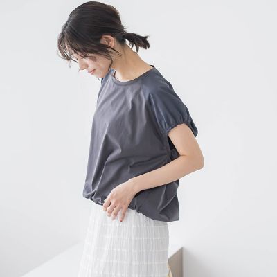 ドライタッチコットンドロストプルオーバー≪洗濯機で洗える≫