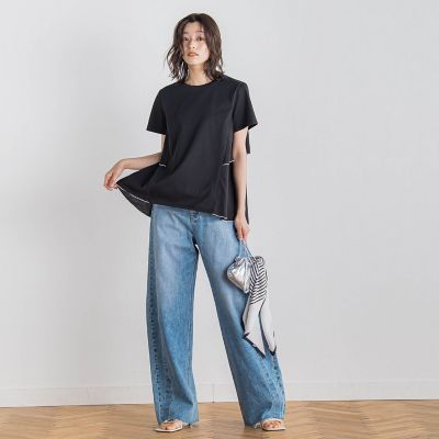 天竺バックフリルプルオーバー≪手洗い可能≫