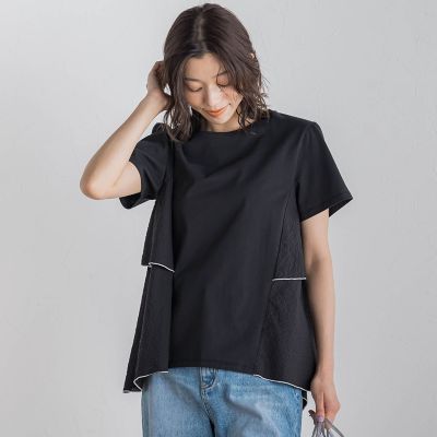 天竺バックフリルプルオーバー≪手洗い可能≫