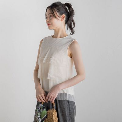 チュールドッキングプルオーバー≪手洗い可能≫