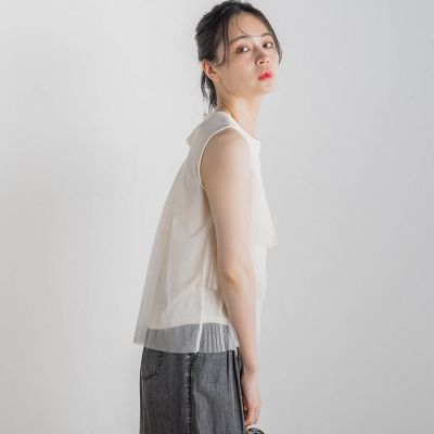 チュールドッキングプルオーバー≪手洗い可能≫