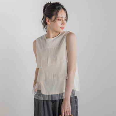 チュールドッキングプルオーバー≪手洗い可能≫