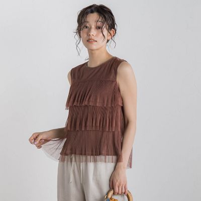 チュールドッキングプルオーバー≪手洗い可能≫