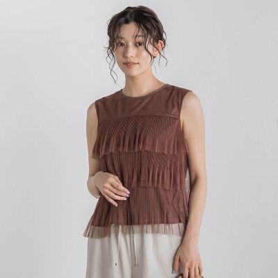 チュールドッキングプルオーバー≪手洗い可能≫
