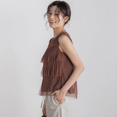 チュールドッキングプルオーバー≪手洗い可能≫