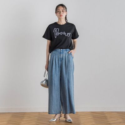 tシャツ フリンジコードロゴTシャツ「手洗い可能」 レディース フリンジコードロゴTシャツ≪手洗い可能≫ | Droite