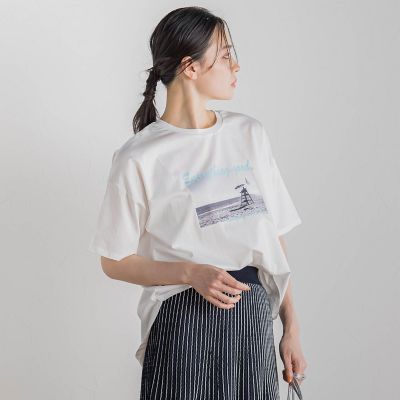 ドライタッチコットンフォトＴシャツ≪洗濯機で洗える≫