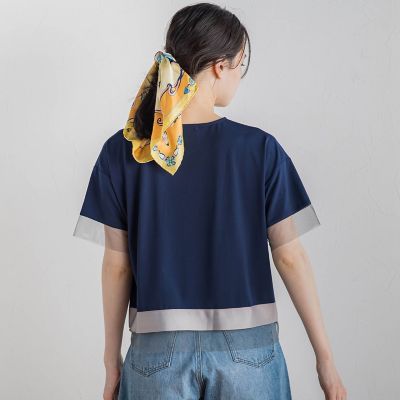 Droite lautreamont / ドロワットロートレアモン 【WEB限定】グログランボーダー切替えプルオーバー≪手洗い可能≫ WEB限定】グログランボーダー切替えプルオーバー≪手洗い可能