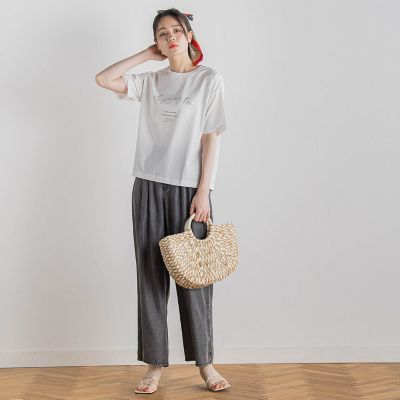 Droite lautreamont / ドロワットロートレアモン 【WEB限定】ドライタッチコットンミックスロゴT≪洗濯機で洗える≫ WEB限定】ドライタッチコットンミックスロゴT≪洗濯機で