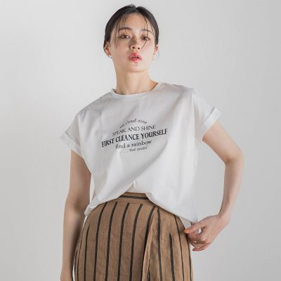 【ＷＥＢ限定】ドライタッチコットン英文ロゴＴ≪洗濯機で洗える≫