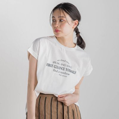 【ＷＥＢ限定】ドライタッチコットン英文ロゴＴ≪洗濯機で洗える≫