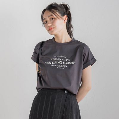【ＷＥＢ限定】ドライタッチコットン英文ロゴＴ≪洗濯機で洗える≫