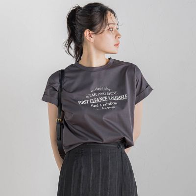 【ＷＥＢ限定】ドライタッチコットン英文ロゴＴ≪洗濯機で洗える≫