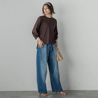 布帛ドッキングカットソー≪手洗い可能≫ | Droite lautreamont (Women