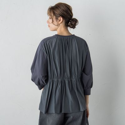 布帛ドッキングカットソー≪手洗い可能≫ | Droite lautreamont (Women