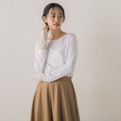 Droite lautreamont (Women)/ドロワットロートレアモン シアー天竺カットソー&#8810;洗濯機で洗える&#8811; 02オフホワイト トップス【三越伊勢丹/公式】